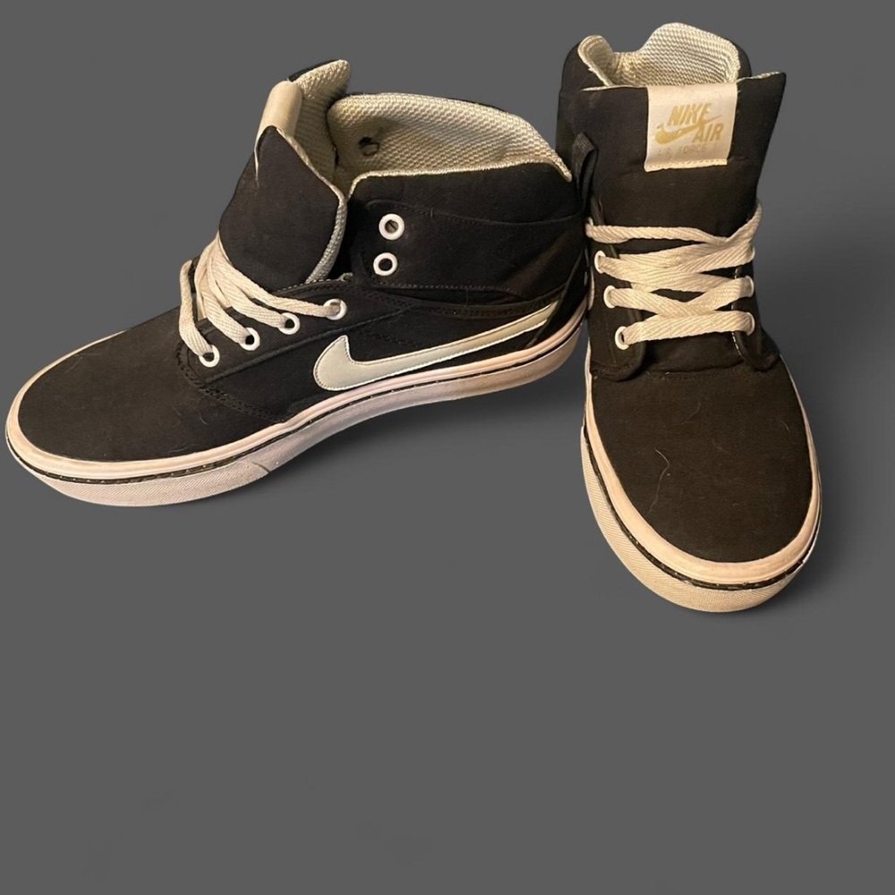 Nike Black and White High-Top Sneakers